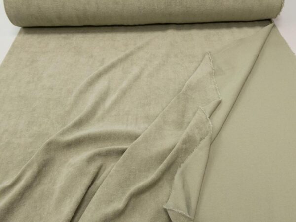 Stoff Stretchfrottee salbeigrün – Bild 3