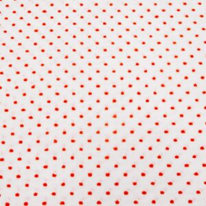 Stoffe Plumetis MADE IN CH weiss-rot