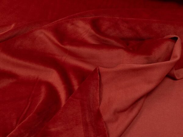 Stoff Bio-Nicky Red Dahlia – Bild 2