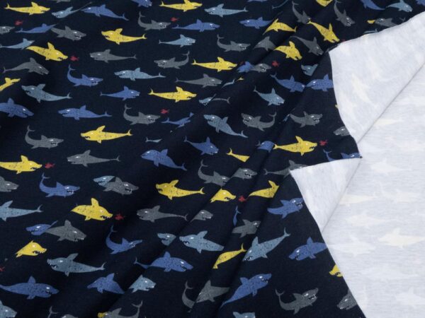 Stoff Single Jersey Haifisch – Bild 2