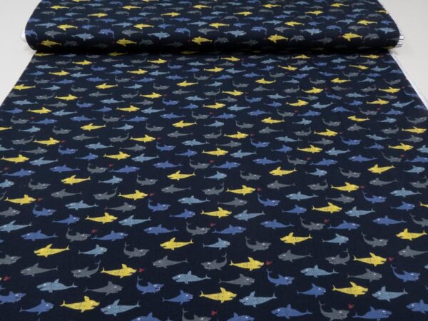 Stoff Single Jersey Haifisch – Bild 3