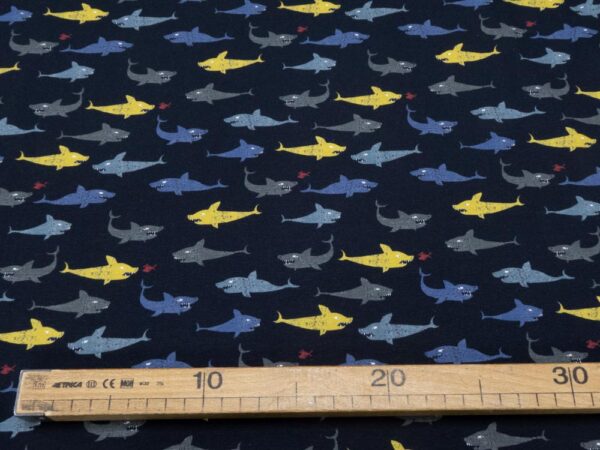 Stoff Single Jersey Haifisch – Bild 4
