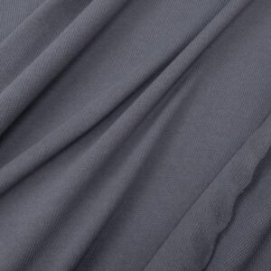 Stoff Knitted Cotton uni Steel Gray