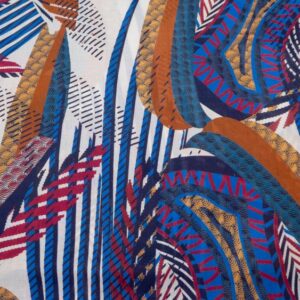 Stoff woven cocolorful leaves Cotton