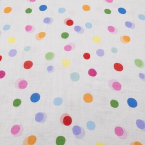 Stoff Mousselin Nuschi Punkte multicolor