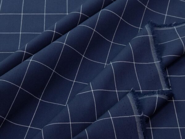 Stoff woven BW/EA Papertouch Blocks nachtblau – Bild 2