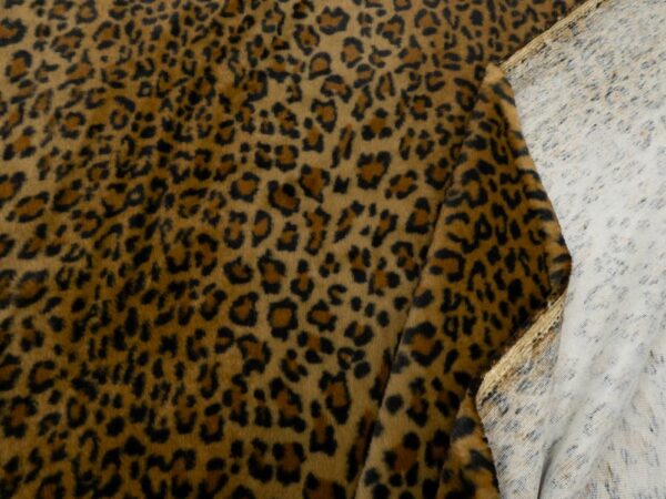 Stoff Knit PL Fur Tiger braun-schwarz – Bild 2