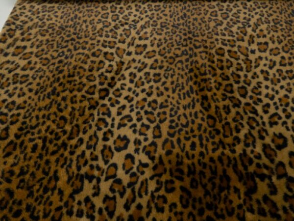 Stoff Knit PL Fur Tiger braun-schwarz – Bild 3