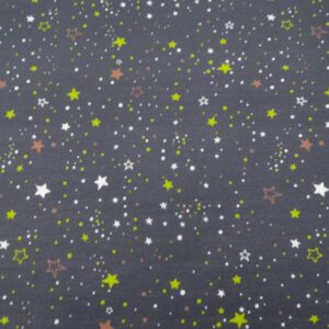 Stoff BW Jersey Space Stars grau