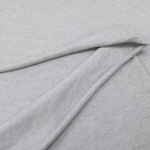 Stoff Bündchen glatt schwer Bambus hellgrau meliert