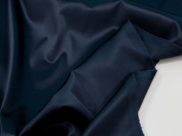 Stoff BW Satin festlich glänzend navyblau – Bild 2