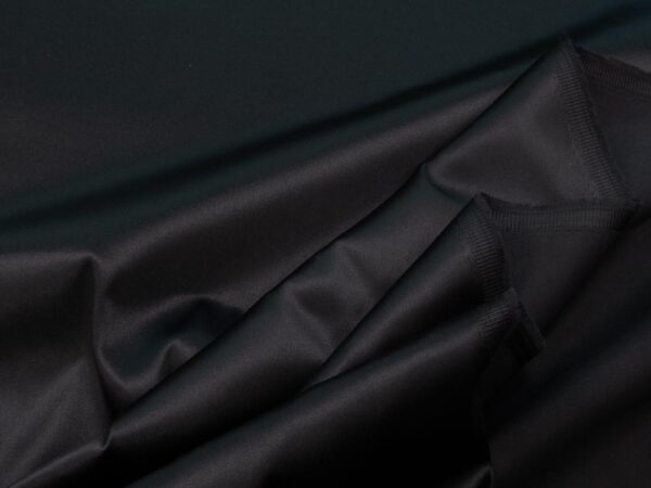 Stoff BW Satin festlich glänzend schwarz