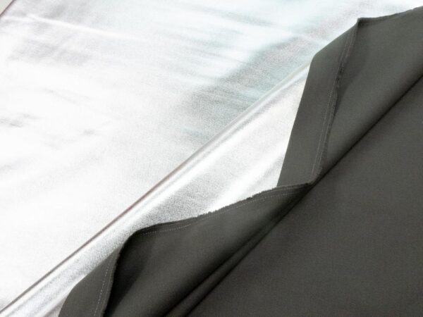 Stoff Baumwolle Twill SILBER Folie – Bild 2