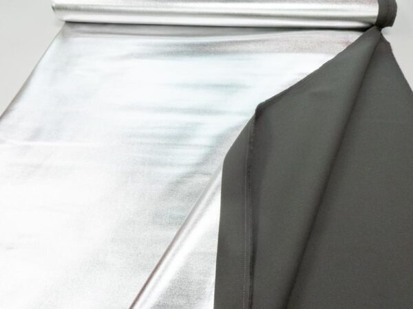 Stoff Baumwolle Twill SILBER Folie – Bild 3