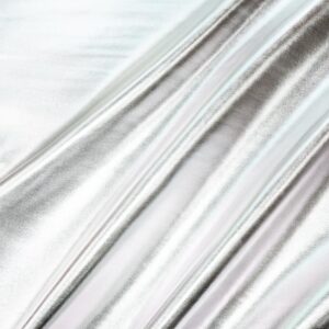 Stoff Baumwolle Twill SILBER Folie