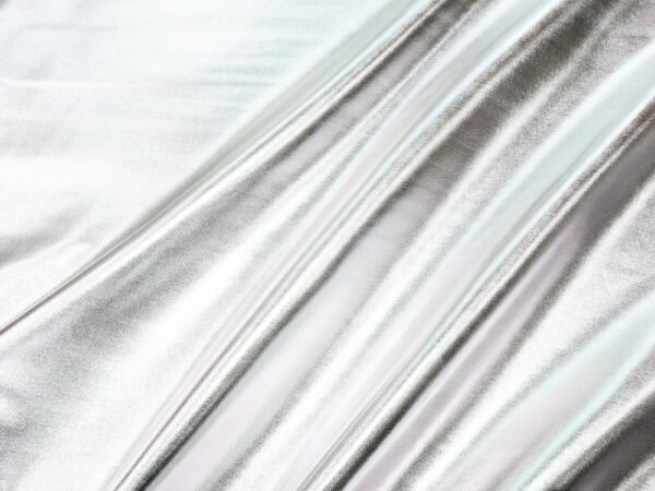 Stoff Baumwolle Twill SILBER Folie