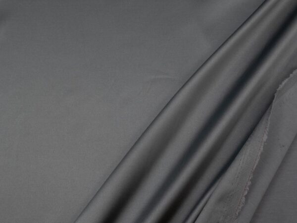 Stoff BW Satin shiny mittelgrau