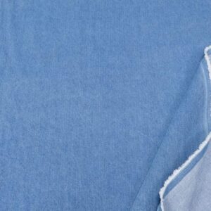 Stoff woven Co regular washed Denim mittelblau
