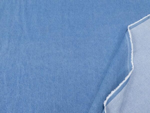 Stoff woven Co regular washed Denim mittelblau