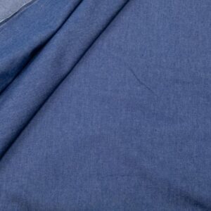 Stoff Baumwolle dünn Chambray blau meliert
