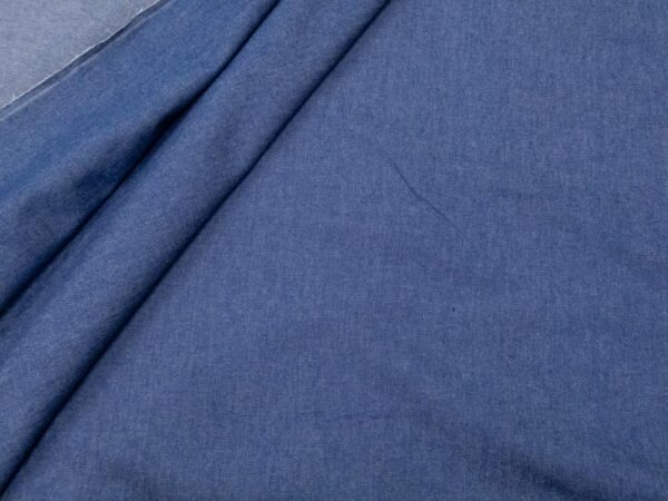 Stoff Baumwolle dünn Chambray blau meliert