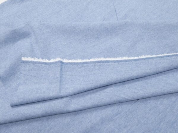 Stoff Baumwolle Chambray washed hellblau meliert – Bild 2