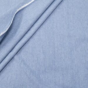 Stoff Baumwolle Chambray washed hellblau meliert
