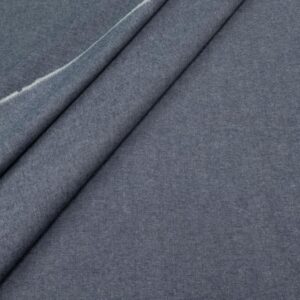 Stoff Baumwolle Chambray washed dunkelblau meliert