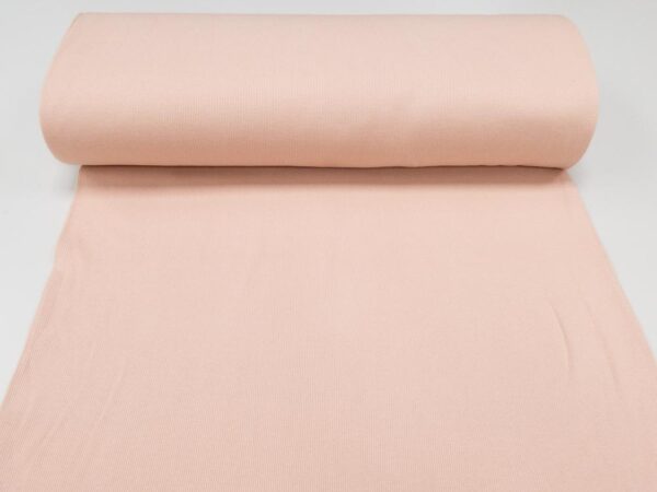 Stoff co/ly 2x2 rib collar Peachy Keen – Bild 3