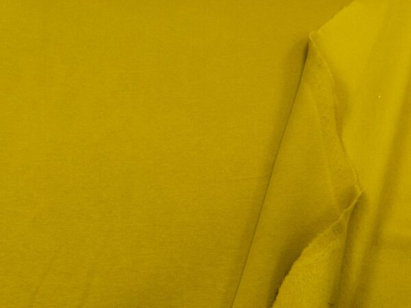 Stoff Knit co/pl recycled heavy jogging Olivenöl
