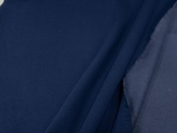 Stoff Knit co/pl recycled heavy jogging dunkelblau
