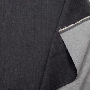 Stoff Twill Denim el. schwarz meliert