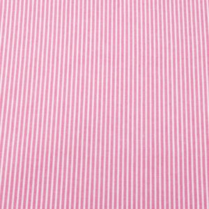 Stoff Denim Oshkosh Stripes rosa-weiss