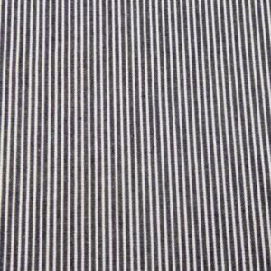 Stoff Denim Oshkosh Stripes anthrazit-weiss