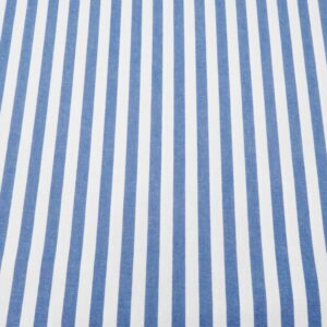 Stoff Denim 1cm Stripes hellblau-weiss