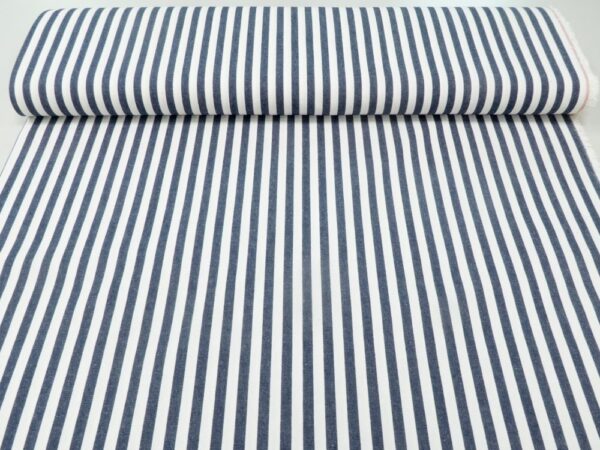 Stoff woven Y/D Denim 1cm Stripe blau-weiss – Bild 3