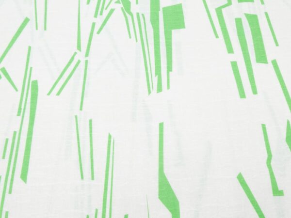 Stoff Baumwolle Leinen Jacquard irregular offwhite-green Fibremood
