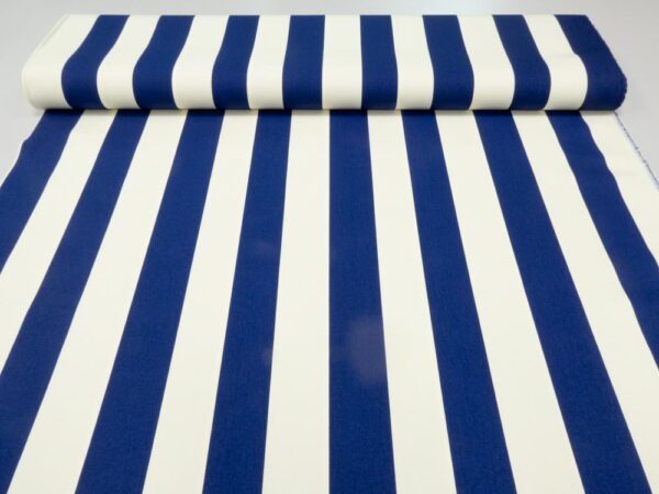 Stoff BW Köper Streifen breit blau-natur Fibremood – Bild 3