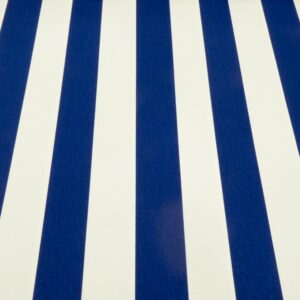 Stoff BW Köper Streifen breit blau-natur Fibremood