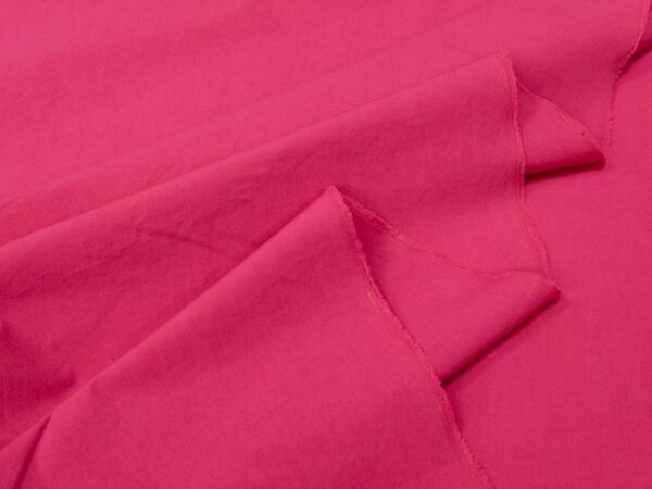 Stoff Woven combed co poplin stone papertouch washed magenta – Bild 2