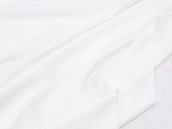 Stoff Bambus Twill dünn weiss