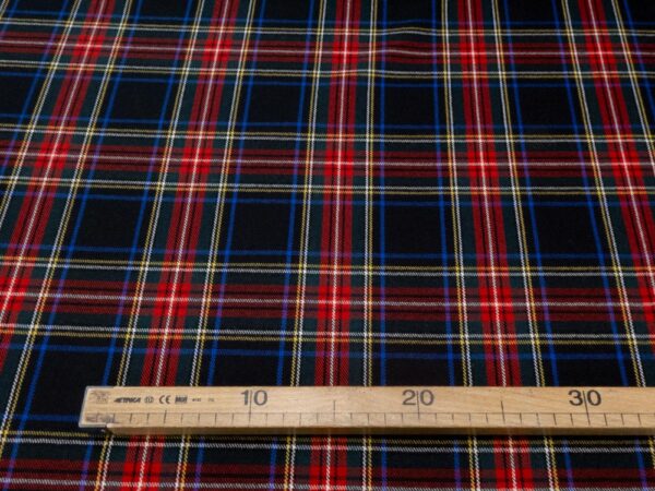 Stoff Wolle Tartan Schottenkaro schwarz – Bild 4