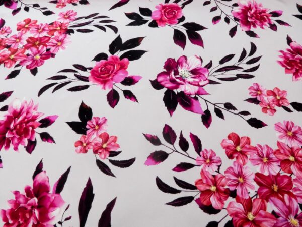 Stoff Seidensatin el. Rosa Rosentraum – Bild 2