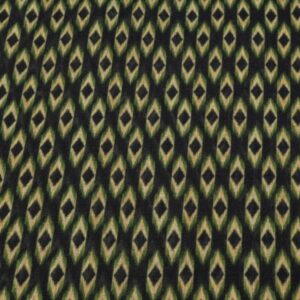 Stoff Viskose Wolle Rhomben grün schwarz
