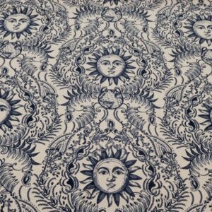 Stoff Viskosejersey glatt Tatoo hautfarben-blau