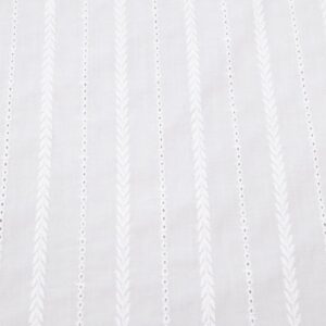 Stoff Lochstickerei Blumen & Blättergirlanden