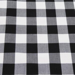 Stoff Seersucker Vichy schwarz-weiss mid