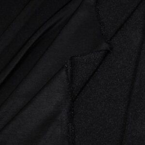 Stoff Jersey Lurex schwarzsilber glänzend