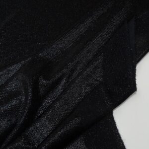 Stoff Jersey laminert schwarzglänzend