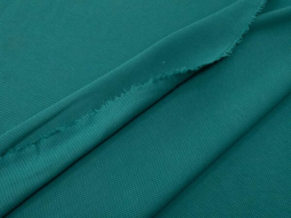 Stoff Waffel Jersey Baumwolle flaschengrün – Bild 2